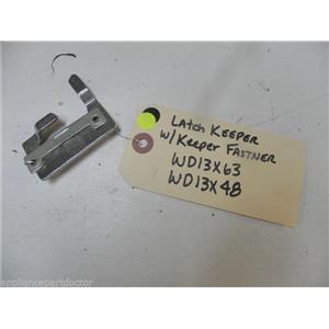 GE DISHWASHER WD13X63 WD13X48 LATCH KEEPER W/ FASTENER USED PART ASSEMBLY