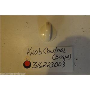 FRIDIGDARE  STOVE 316223003 Knob,control ,bisque USED PART