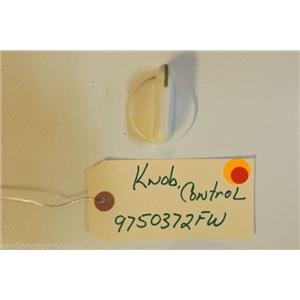KITCHENAID STOVE 9750372FW    Knob, Control wht   used part