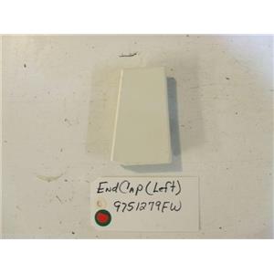 KITCHEN AID STOVE 9751279FW End Cap (left Hand) (white) USED PART