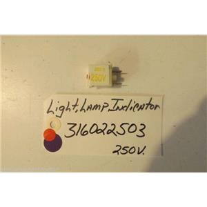 FRIGIDAIRE STOVE 316022503 Light/lamp,indicator ,surface ,250 V  used part