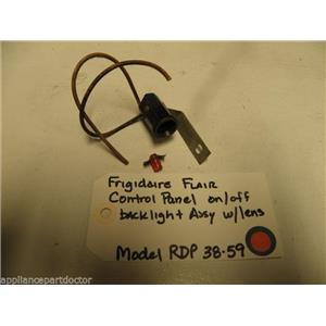 FRIGIDAIRE FLAIR CONTROL PANEL ON/OFF BACKLIGHT ASSY w/lens MODEL RDP 38-59