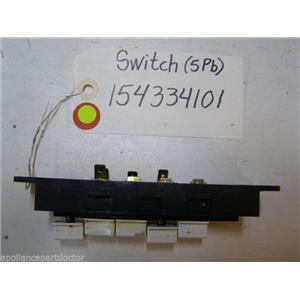 ELECTROLUX DISHWASHER 154334101 5 PB SWITCH USED PART ASSEMBLY