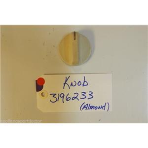 WHIRLPOOL STOVE 3196233 Knob (almond)  used part
