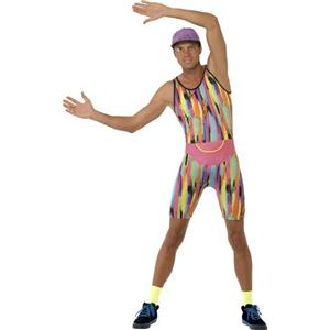 Smiffy's Men's Aerobics Instructor Mr Energizer Costume Size Medium