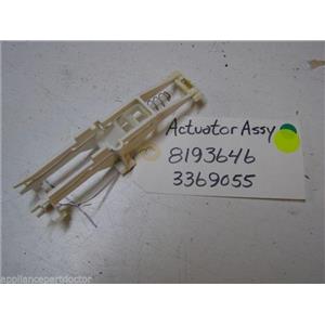WHIRLPOOL DISHWASHER 8193646 3369055 ACTUATOR USED PART ASSEMBLY