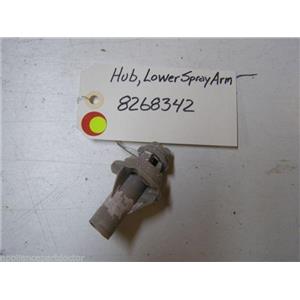 WHIRLPOOL DISHWASHER 8268342 LOWER SPRAY ARM HUB USED PART ASSEMBLY