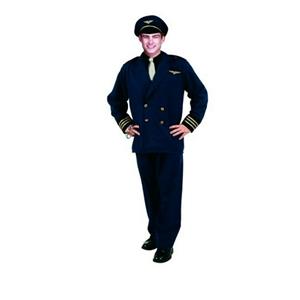 Flight Captain Pilot Adult Costume XL chest 42-50