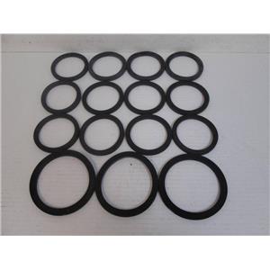 **Lot of 15**  Rubber Gaskets (12) 3" x 1/4" &  (3) 4" x 1/4"