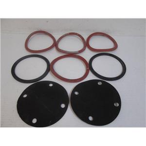 **Lot of 8**  Rubber Gaskets (6) 6" x 1/4" & (2) 4-Hole 7" x 1/8" Rubber Disc