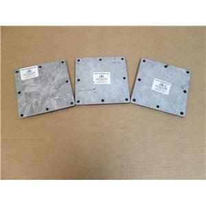**Lot of 3** Cross Bros.  Gasketed Cover Plate for 6x6 Pull Box (Galvanized)