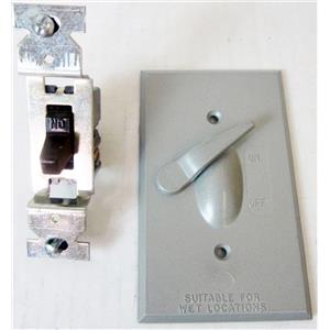 AMERICAN ELECTRIC SW-1 LEVER SWITCH COVER AND SINGLE POLE DEVICE, SUITABLE FOR