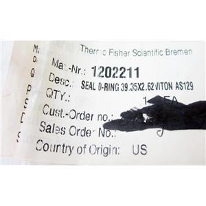 THERMO FISHER 1202211 SEAL, O-RING, VITON, AS129, 39.35mm ID X 2.62mm THICK - N