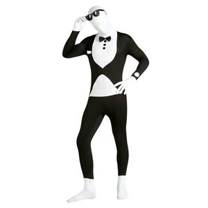 Tuxedo Adult 2nd Skin Suit Costume Size XL