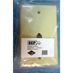 SCP 219/IV PHONE JACK RECEPTACLE OUTLET, IVORY OFF WHITE COLOR - NEW