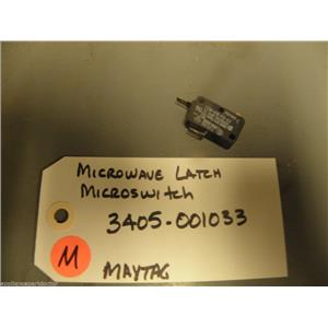 Maytag Microwave 3405- 001033 Latch Micro Switch  USED