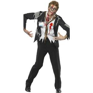 Men's Worked To Death Office Worker Zombie Costume Adult Male Medium