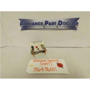 WHIRLPOOL STOVE 316436001 INFINITE SWITCH (WHT) 8.8-10.8A 240V USED