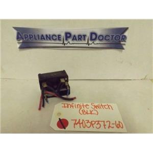 WHIRLPOOL STOVE 7403P372-60 INFINITE SWITCH (BLK) 8.9-11.0A 240V USED