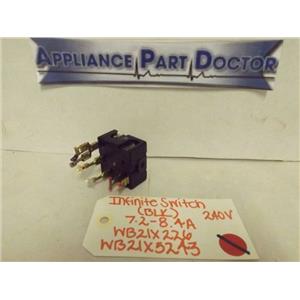 GENERAL ELECTRIC STOVE WB21X226 WB21X5243 INFINITE SWITCH BLK 7.2-8.4A 240V USED