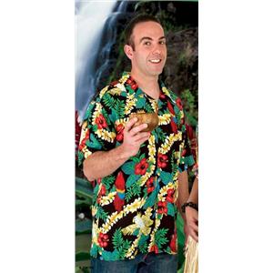 Tropics Express Island Rayon Men's Hawaiian Camp Shirt Size XL