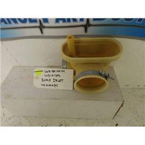 GENERAL ELECTRIC DISHWASHER WD18X10034 WD1X1392 SUMP INLET W/CLAMPS USED