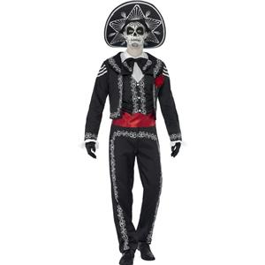 Smiffy's Senor Bones Mens Mexican Day of the Dead Fancy Adult Costume Size XL