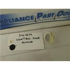 KENMORE WASHER 3402574 CONTROL KNOB, ALMOND USED