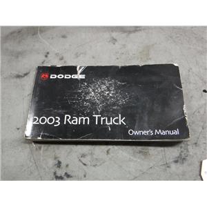2003 DODGE RAM DIESEL GAS LARAMIE OWNERS MANUAL ( TAG # 2641 ) OEM