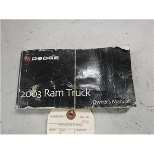 2003 DODGE RAM 5.7 HEMI OWNERS MANUAL ( OEM ) ROUGH SHAPE BUT STILL LEGIBLE !