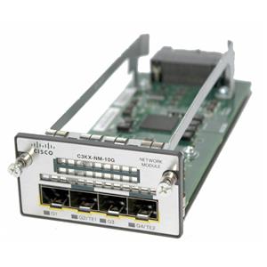 Cisco C3KX-NM-10G 4 Physical Ports 2 SFP+ 2 Regular SFP Ports Expansion Module