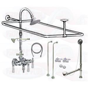Chrome Clawfoot Tub Faucet Add A Shower Kit With P10c Head