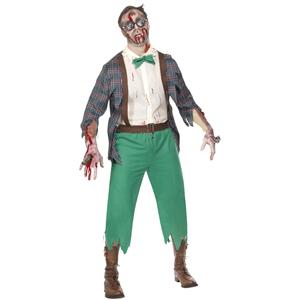 High School Horror: Zombie Geek Adult Costume Large Chest 42-44