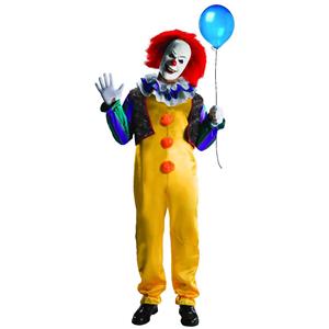 IT the Movie: Deluxe Pennywise Adult Costume with Mask Standard Size
