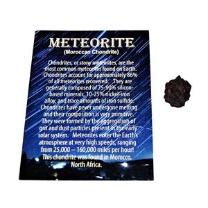 MOROCCAN Chondrite Stony METEORITE - ONE - Size (S) 1 1/2 to 3 gram