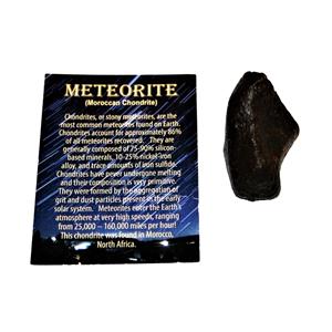 MOROCCAN Stony METEORITE Chondrite Genuine 69.7 grams w/color card #14650 6o