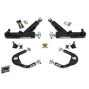 UMI 93-02 Camaro Front A-Arm Kit, Double Shear Mount Boxed Lower + Adj Upper