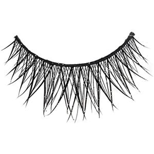 Cross Lashes With Glitter Silver and Black