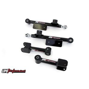 UMI Performance 101417-B Ford Mustang Upper & Lower Adjustable Rear Control Arms - Black