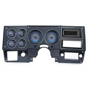 Dakota Digital 73-87 Chevy Truck VHX System, Carbon Fiber Face - Blue Display