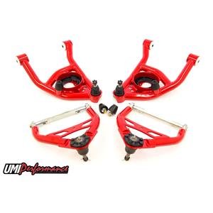 UMI Performance 403256-3-R GM A-Body Front Control Arm Set .9" Tall Up Adj .5" Taller Low Ball Joint