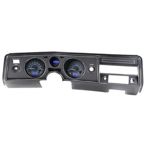 1969 Chevy Chevelle VHX System, Carbon Fiber Face - Blue Display