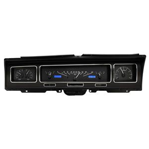 Dakota Digital 68 Chevy Impala VHX Analog Dash Gauges Black Alloy Blue VHX-68C-IMP-K-B