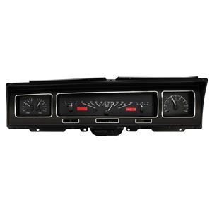 Dakota Digital 68 Chevy Impala VHX Analog Dash Gauges Black Alloy Red VHX-68C-IMP-K-R