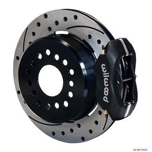 Wilwood Rear Disc Brake Kit Small Ford 9" w/ 2.66 Offset 12.19" Drilled Black