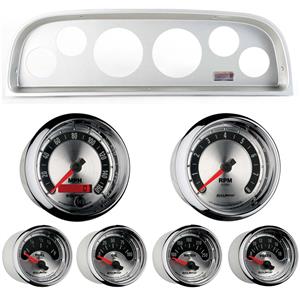 60-63 Chevy Truck Silver Dash Carrier w/Auto Meter American Muscle Gauges