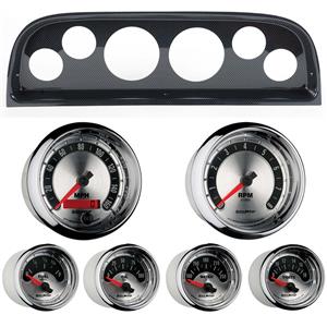 60-63 Chevy Truck Carbon Dash Carrier w/Auto Meter American Muscle Gauges