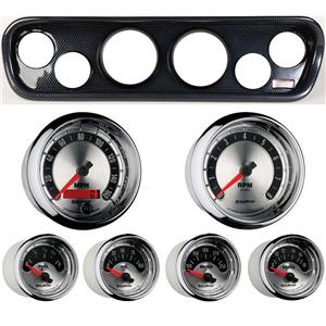 64-66 Mustang Carbon Dash Carrier w/Auto Meter American Muscle Gauges