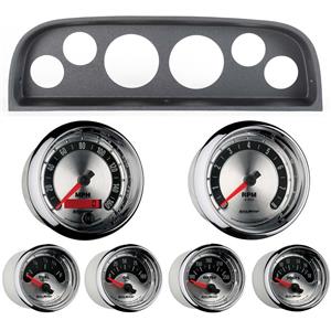 60-63 Chevy Truck Black Dash Carrier w/Auto Meter American Muscle Gauges