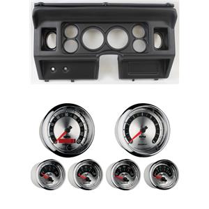 80-86 Ford Truck Black Dash Carrier w/ Auto Meter 3-3/8" American Muscle Gauges